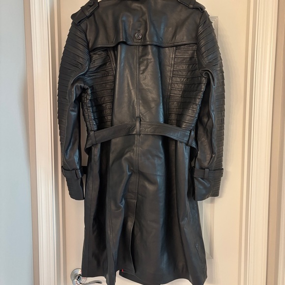 Laverapelle Women’s Lambskin Belted Leather Long Trench Coat NWT XXL - Picture 5 of 5